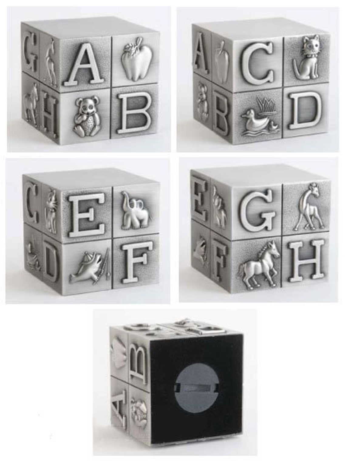 Pewter Nursery Alphabet Urn Etsy