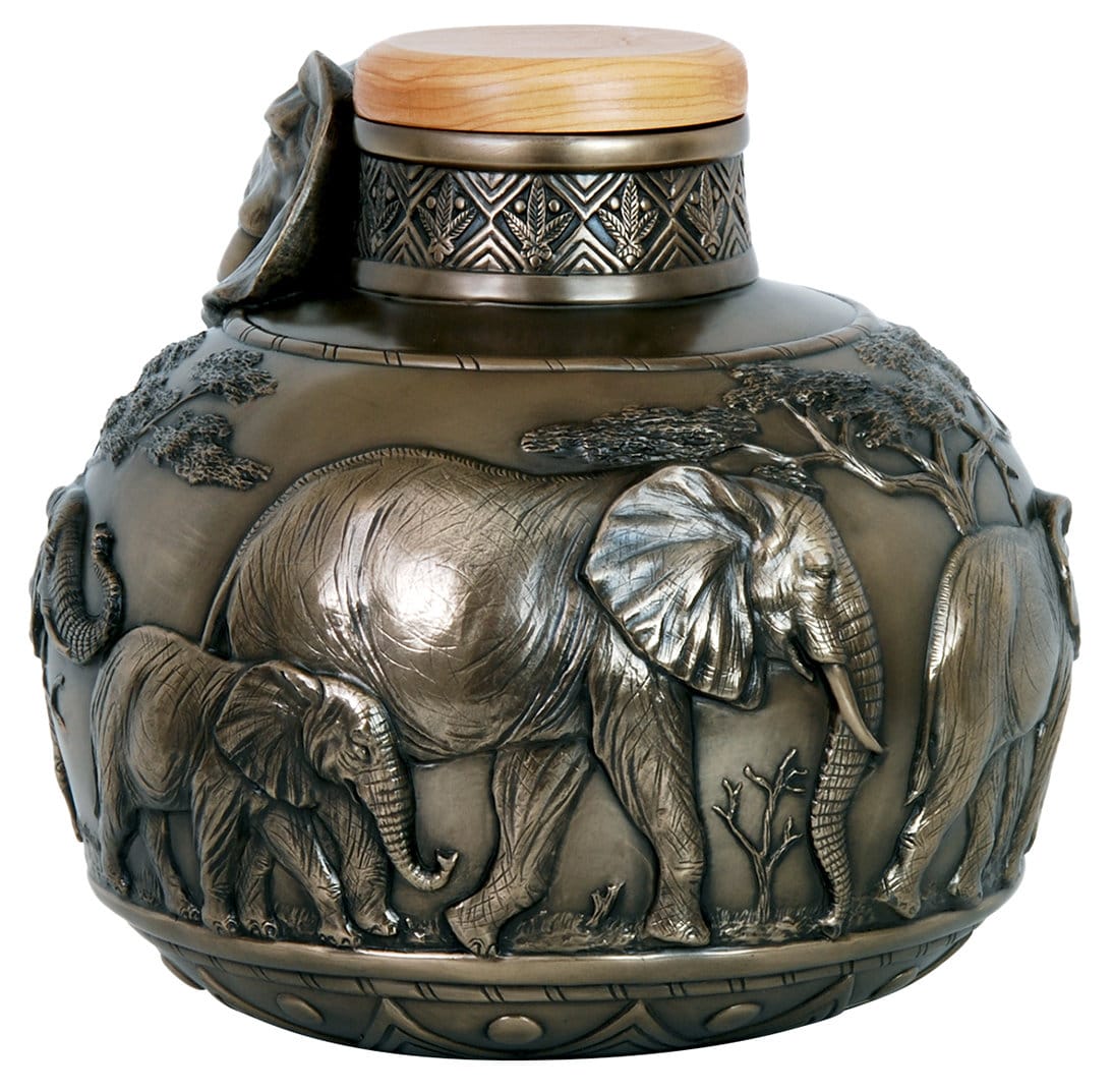 eSplanade Metalen crematie Urn Memorial Jar Pot Container | Volledige grootte urn voor begrafenis as begrafenis | gele vlinder print | blauw - 10 inch
