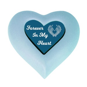 Blue Heart Keepsake Urn - Blue Heart Design - Personalized Keepsake Ashes Urn - Free Engraving - Fast Shipping - Lifetime Guarantee