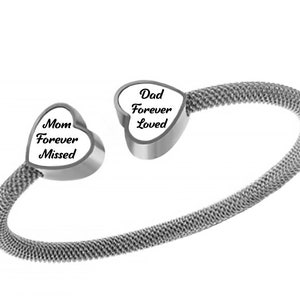 Double Heart - For Two - Stainless Bracelet Urn