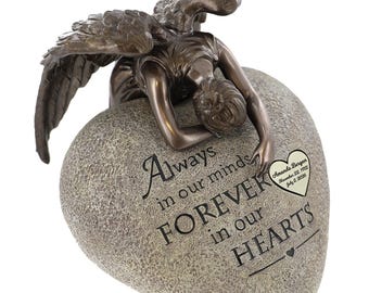 Angel Weeping on My Heart Adult Urn - Personalized Engraved Urn - Lifelike Detailing - Fast Shipping - Lifetime Warranty - Loving Tribute