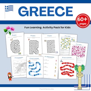 Greece Learning Activity Pack for Kids: Greek Culture & Mythology (PDF Download)