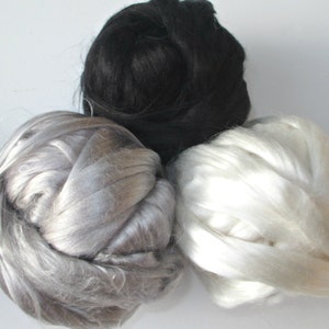 Mulberry Silk Roving: Many Colors Available, for Spinning, Felting, Textile Art image 5