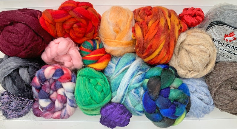 Mystery Fiber Grab Bags: Batts, Roving or Both for Spinning, Felting, Fiber Arts image 4