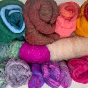 Mystery Fiber Grab Bags: Batts, Roving or Both for Spinning, Felting, Fiber Arts image 10