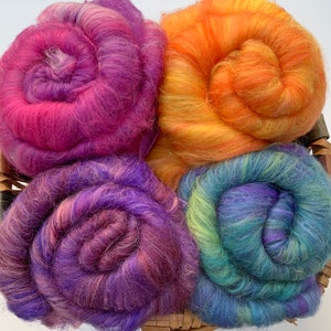 Tarot Series Batts: Carded Fiber for Spinning, Felting, Textile Art in 22 Colorways Inspired by the Tarot image 1