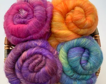 Tarot Series Batts: Carded Fiber for Spinning, Felting, Textile Art in 22 Colorways Inspired by the Tarot