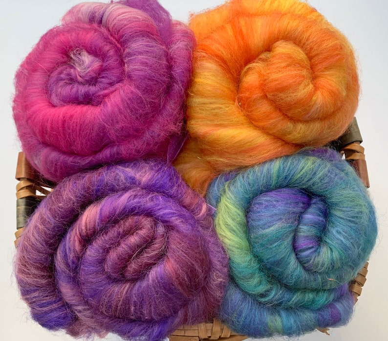 Tarot Series Batts: Carded Fiber for Spinning, Felting, Textile Art in 22 Colorways Inspired by the Tarot image 1