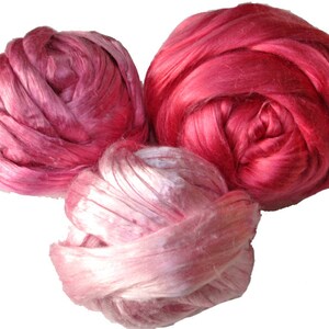 Mulberry Silk Roving: Many Colors Available, for Spinning, Felting, Textile Art image 9