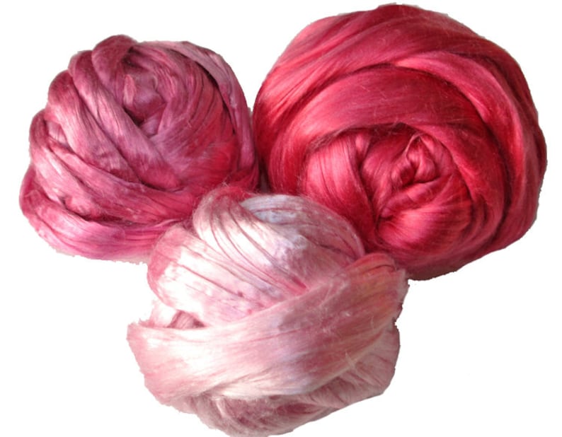 Mulberry Silk Roving: Many Colors Available, for Spinning, Felting, Textile Art image 9