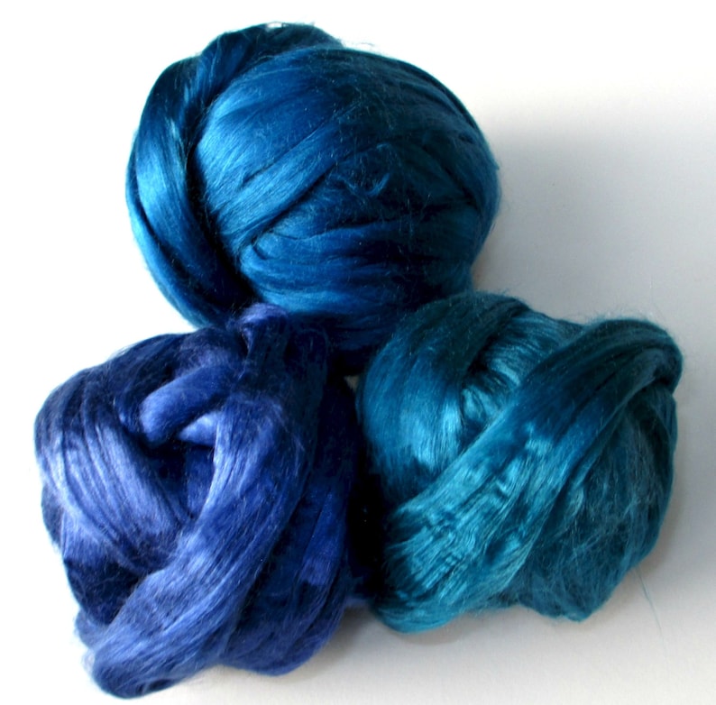 Mulberry Silk Roving: Many Colors Available, for Spinning, Felting, Textile Art image 6