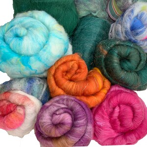 Mystery Fiber Grab Bags: Batts, Roving or Both for Spinning, Felting, Fiber Arts image 6