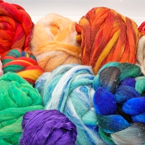 Mystery Fiber Grab Bags: Batts, Roving or Both for Spinning, Felting, Fiber Arts image 5