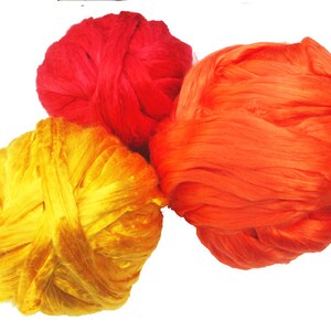 Mulberry Silk Roving: Many Colors Available, for Spinning, Felting, Textile Art image 8