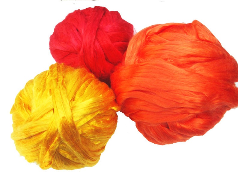 Mulberry Silk Roving: Many Colors Available, for Spinning, Felting, Textile Art image 8