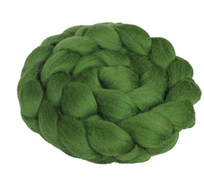 Felting 100-200 gm Fine Merino Combed Top in Shades of Green for Spinning Choose Your Green