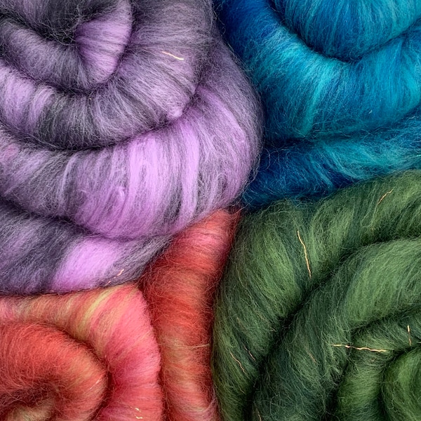 The Fairy Dust Batts: Carded Fiber for Spinning, Felting, Textile Art in 18 Sparkly Colorways