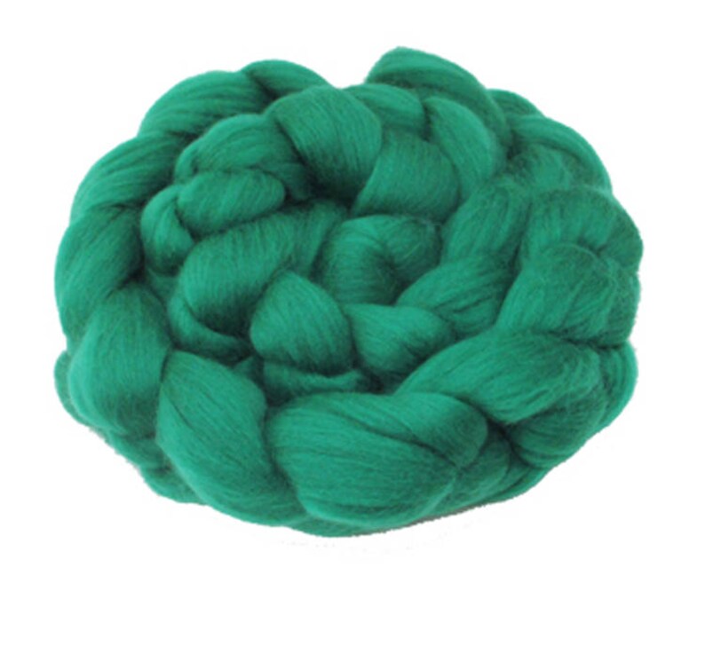 Felting 100-200 gm Fine Merino Combed Top in Shades of Green for Spinning Choose Your Green