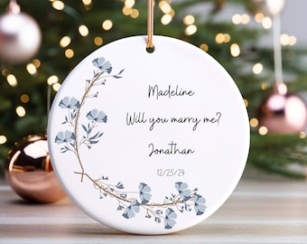 Marriage Proposal Christmas Ornament, Will You Marry Me Christmas Ornament, Wedding Ornament, Surprise Proposal Gift Ornament, Engagement
