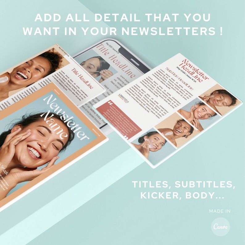 Canva Newsletter Template Business Newsletter Template Newsletter ...