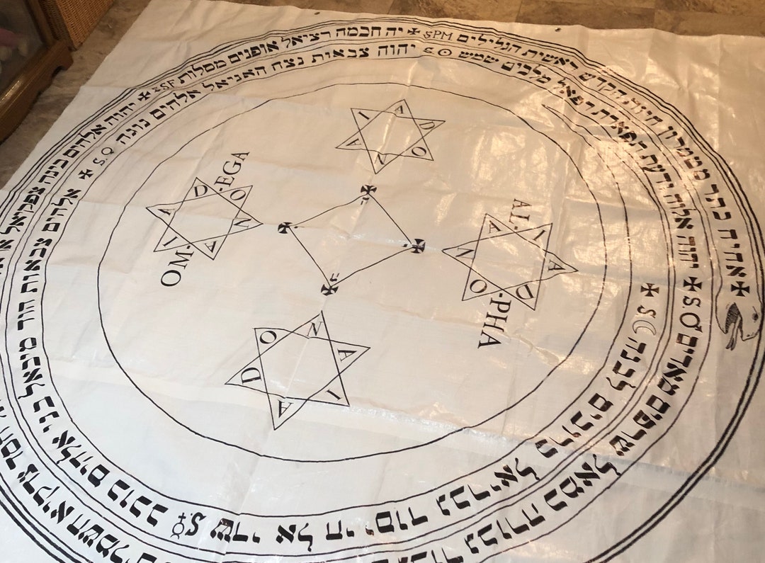 GIANT 8 by 8 Foot Goetic Floor Circle, Solomonic Magick Ritual Tool - Etsy