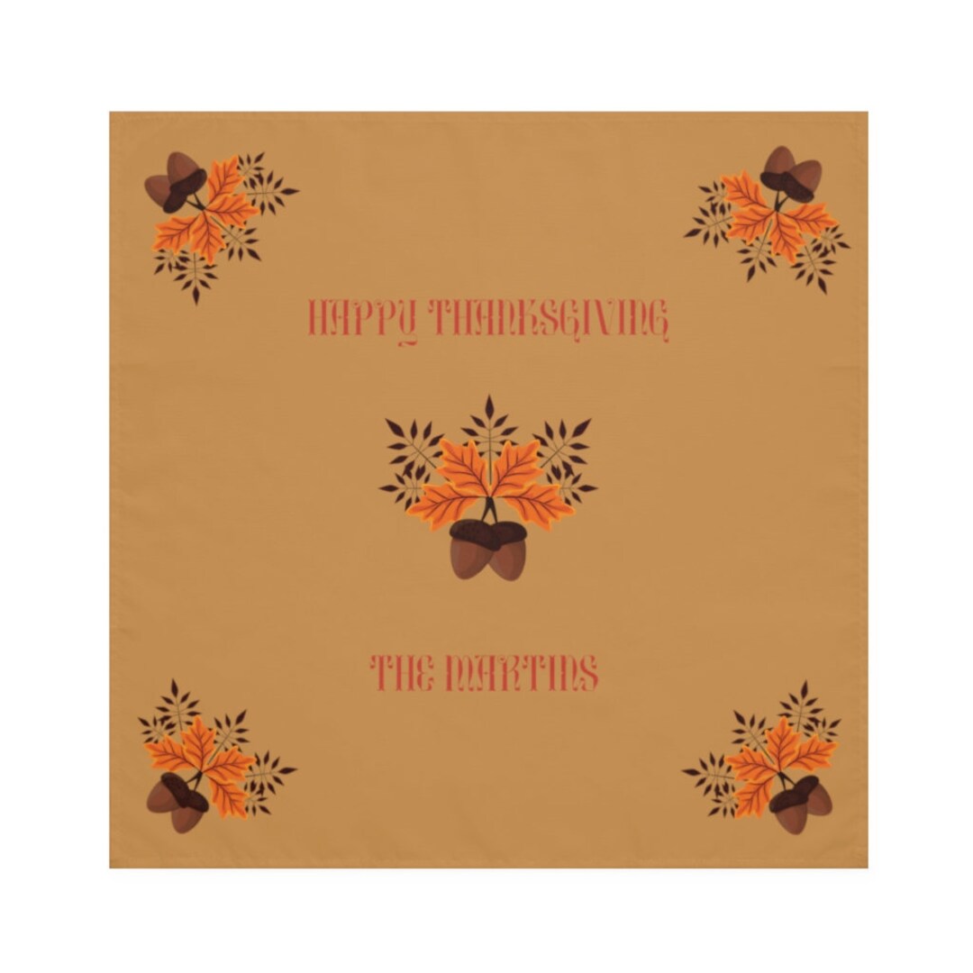 Personalized Thanksgiving Napkins Etsy