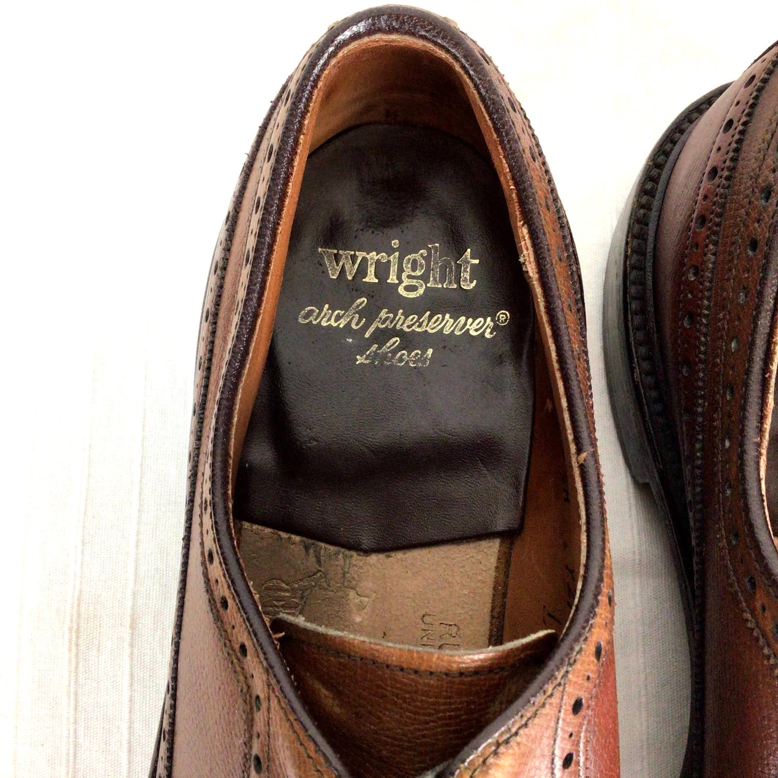 Vintage Wright Arch Preserver Full Wingtip Brogues 9.5 - Etsy