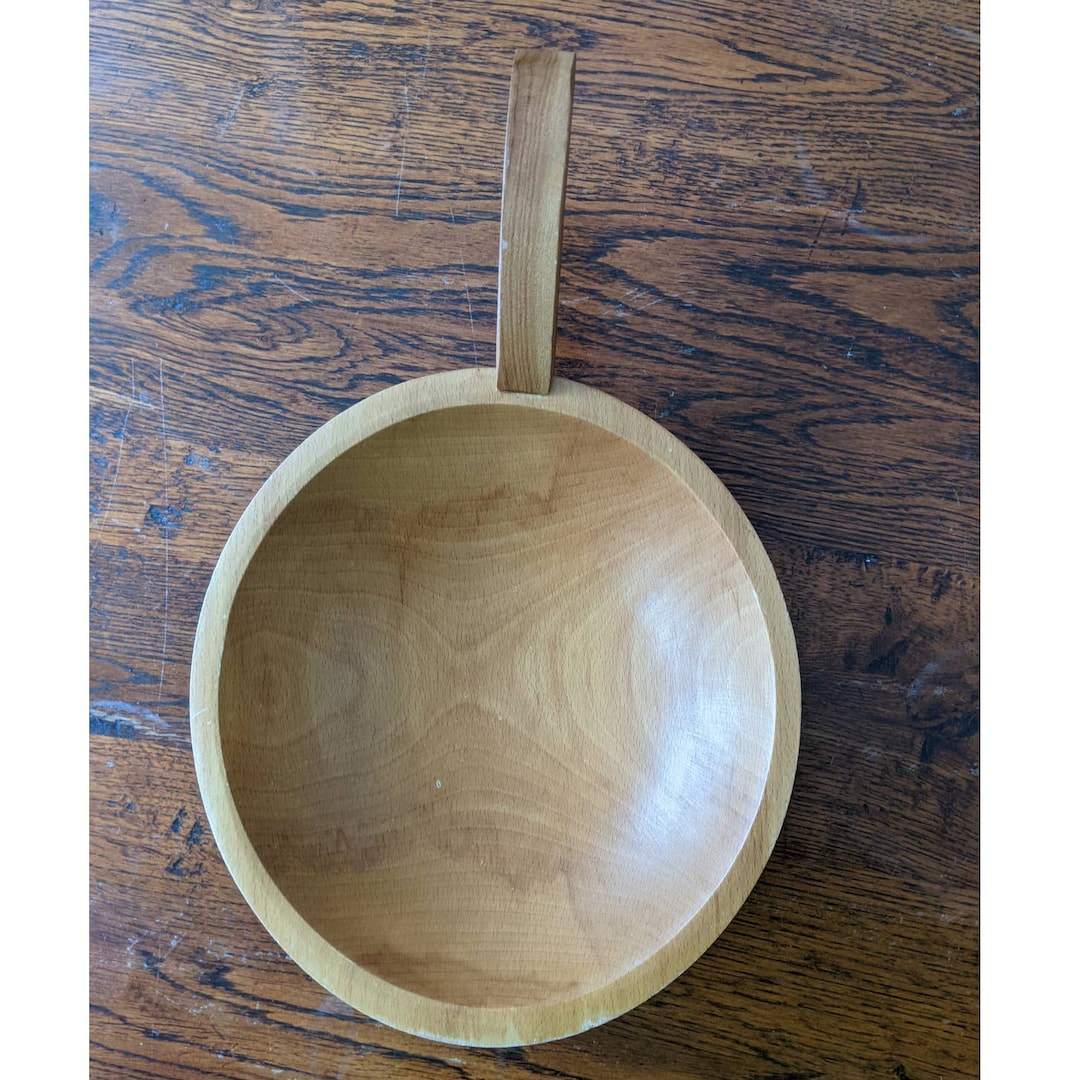 Vintage Weston Bowl Mill Vermont Wood Bowl With Handle Etsy