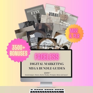Pakiet ekskluzywny Faceless Digital Marketing Guide Bundle z Master Resell Rights PLR Gotowe przewodniki po marketingu cyfrowym z MRR DFY