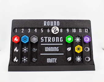 Gloomhaven Element and Round Board – Magnetic Tracker for Gloomhaven, Frosthaven & Jaws of the Lion