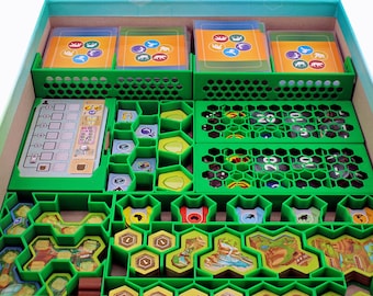 Ark Nova + Marine Worlds – 3D Printed Board Game Organizer (Insert)