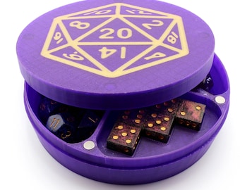 Magnetic Dice Holder – 4 Dice Sets Storage | 3D Printed Tray