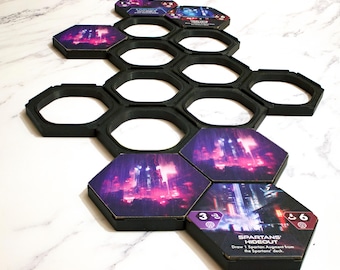 Tamashii Magnetic Hex Tile Holders – Board Game Upgrade Set (3D Printed Set)