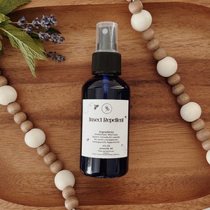 Natural Insect Repellent Spray: Essential Oils Bug Spray (4 fl oz)