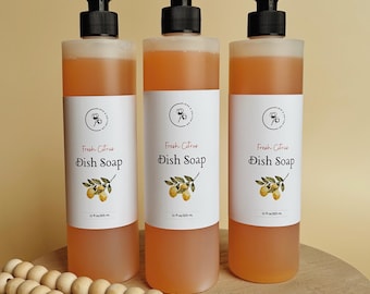 Liquid Dish Soap, Fresh Citrus, Scented With Essential Oils