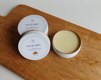 Fix It Salve, Herbal Salve For Scrapes, Bruises, Lavender & Calendula Balm