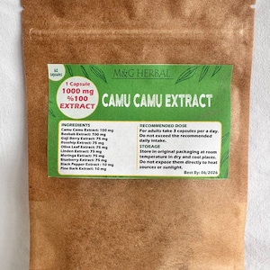 CAMU CAMU EXTRACT - 60 Capsules 60.000MG - 100% Pure and Natural Extract - Powerful Formula - Best Quality