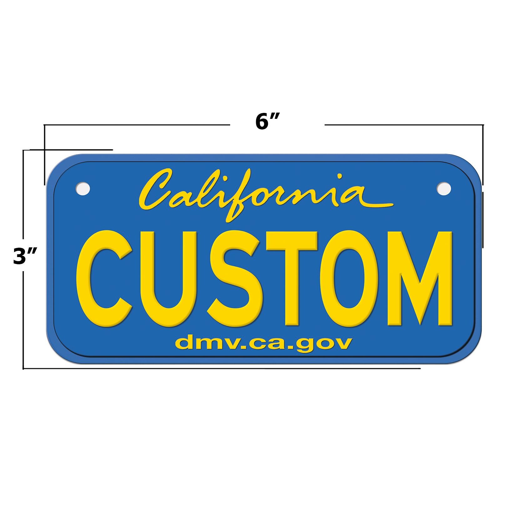 Personalized California License Plate Blue: Custom Mini State Name ...