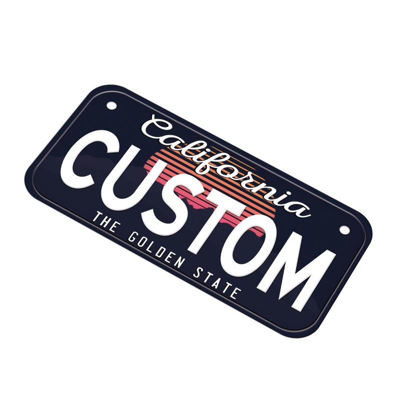 Personalized California License Plate: Custom Mini State Name Plate (3 ...