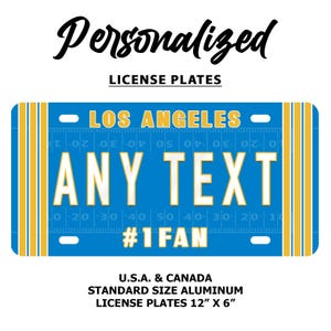 Los Angeles Chargers Custom Personalized Football License Plate | 3 Sizes Available | 2 Styles |  Car Tag | Motorcycle Plate | Bicycle Plate