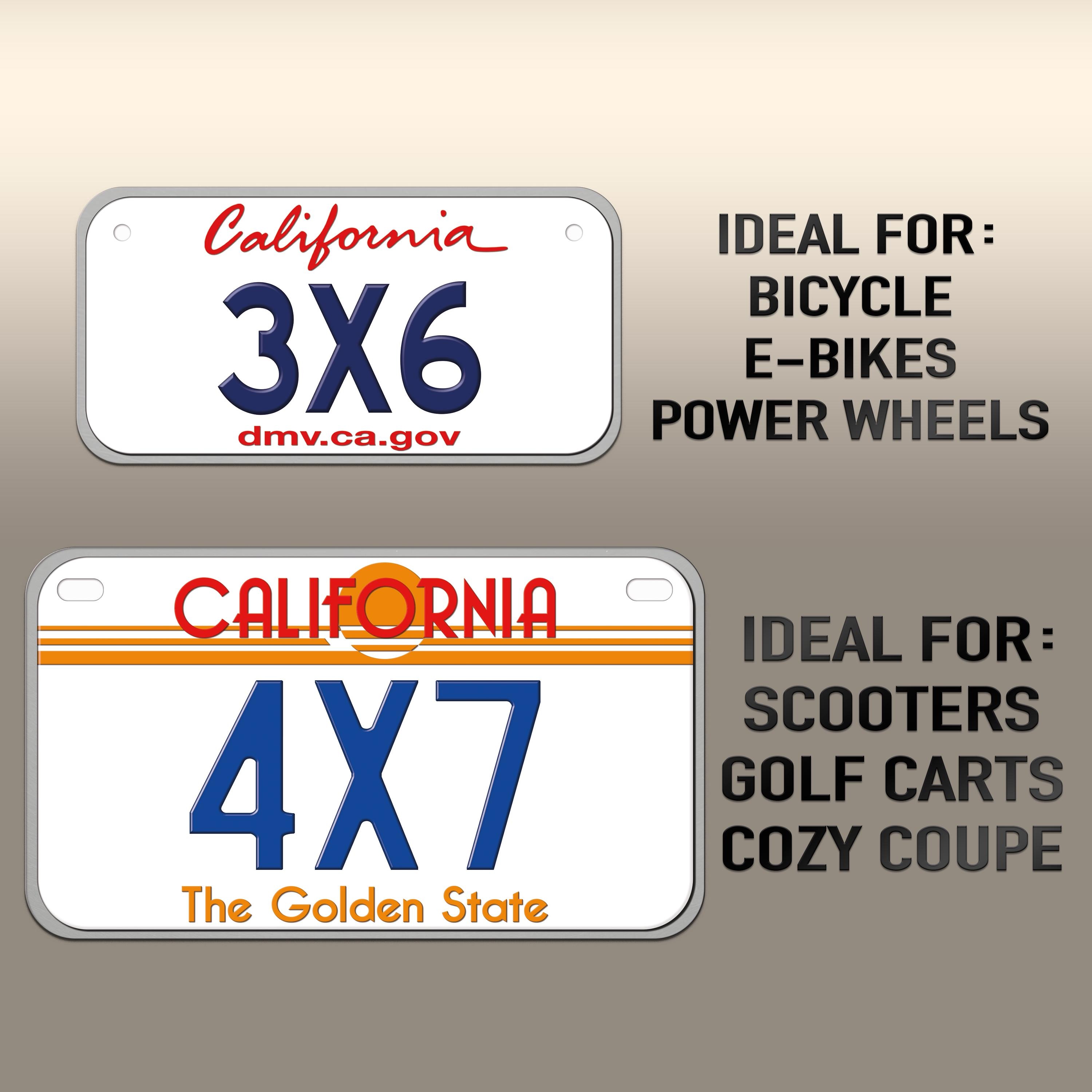 Personalized California License Plate: Custom Mini State Name Plate (3 ...