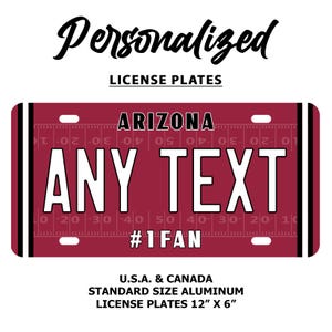 Personalized Arizona Cardinals License Plate: Custom Football Car Tag