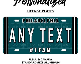 Matrícula de los Philadelphia Eagles: Etiqueta personalizada para coche