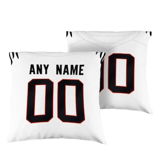 Cincinnati Bengals Football Jersey Pillowcase: Personalized Linen Pillow Cover (16x16)