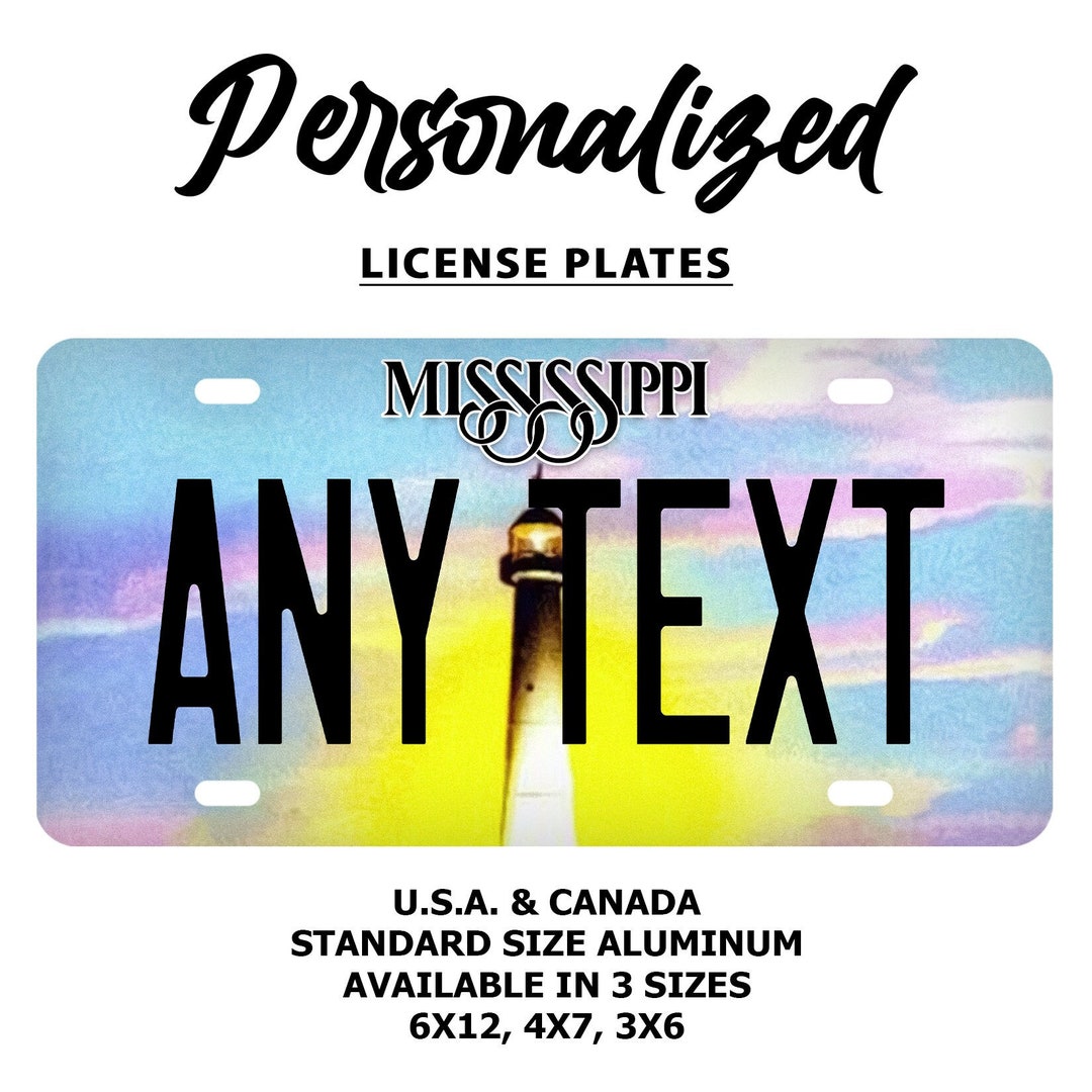 ナンバープレート アメリカ ミシシッピ州 穴空き 【公式通販】
