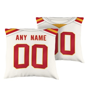 Kansas City Chiefs Pillowcase: Personalized Linen Jersey Cover (16x16)