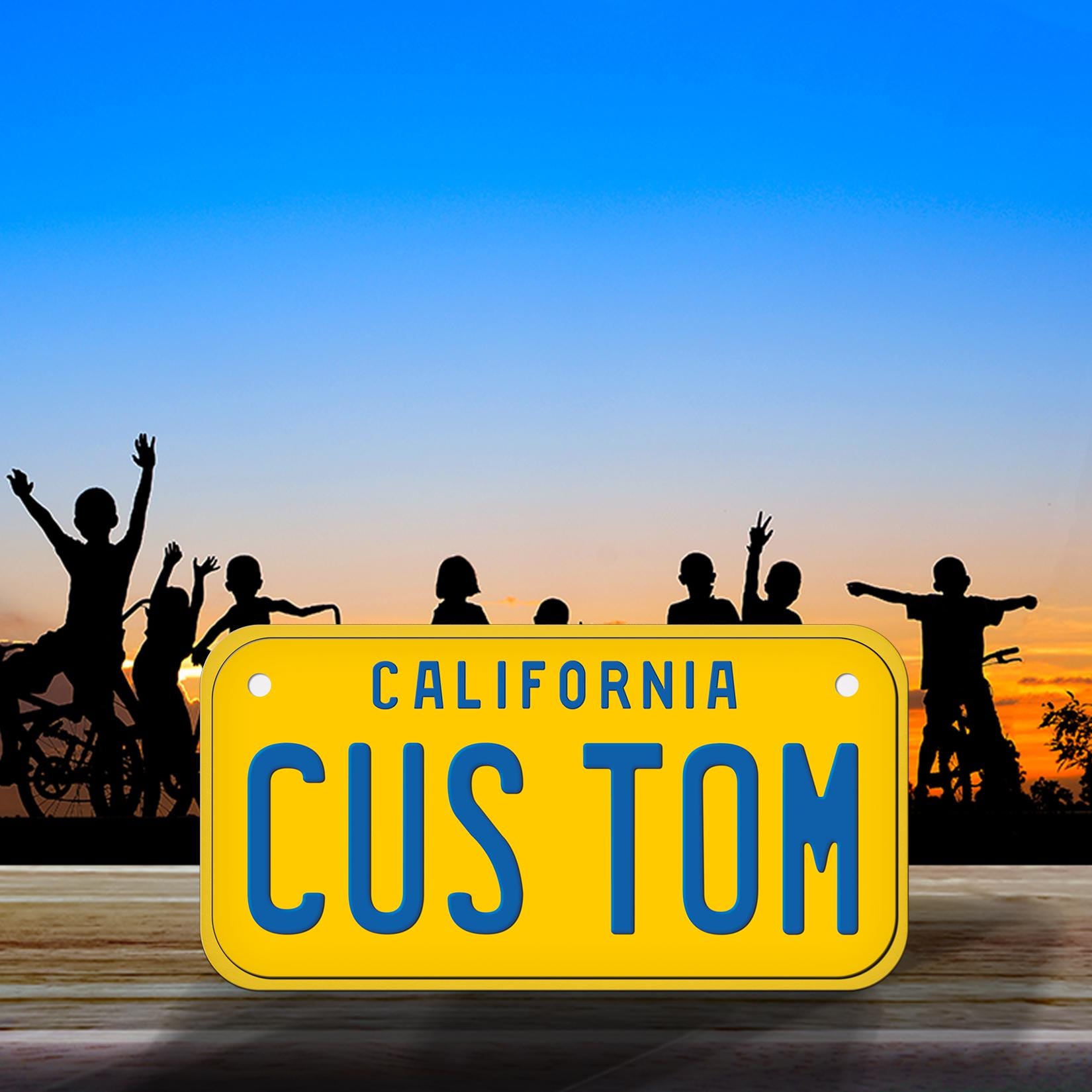 Personalized California License Plate: Custom Mini State Name Plate (3 ...