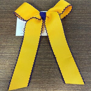 Custom LSU Hair Ribbons/Hair Bow/Cheer Bow/Purple & Gold Hair Bow/LSU Bow/Louisiana State University/Tigers Hair Bow