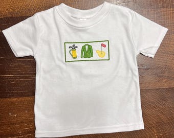 Embroidered Masters Golf Kids Shirt: Youth & Adult Sizes