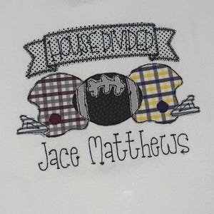 Embroidered House Divided Football Shirt: Tigers & Bulldogs